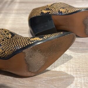 Chloe Black and Tan Snake Print Heeled Boots